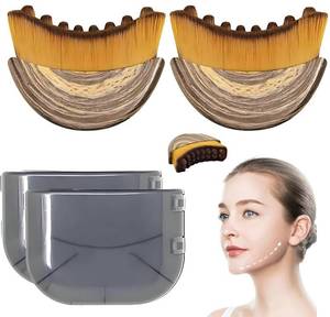 lot 933 image: IDFXP 2PCS New Lymphatic Contour Face Brush - Ultra-Soft Bristles for Chin & Jawline Sculpting, Facial Lymphatic Drainage Massager, Ergonomic Design - Retail $12