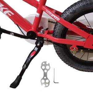 lot 941 image: VECKUSON Kickstand for Kids Bike, Bicycle Kickstands Center Mount for 16 18 20 Inch Bicycles Adjustable Aluminum Alloy Kickstands for 16 18 20 inch Mountain Road Sports Kid Bike, Height for 20-26cm - Retail $14
