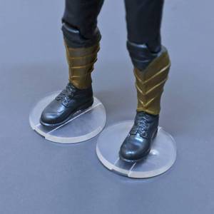 lot 951 image: FIGURESLAB 6inch Action Figure Display Stand with Peg, Clear Figuras Toy Organizer Support Stands Base Holder Accessories, Round, 28Pack - Retail $12