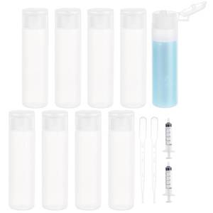 lot 952 image: BENECREAT 10 Pack 18ml 0.6oz Small Travel Squeeze Bottles Refillable Makeup Foundation Container Travel Essentials Sample Bottles for Toiletries, Shampoo Toner Cosmetic - Retail $7