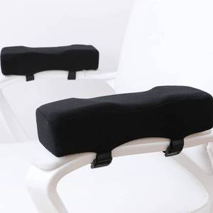 lot 960 image: LargeLeaf Extra Thick 2 inches Ergonomic Office & Gaming Chair with Memory Foam Armrest Pads - 2-Piece Set - Retail $24