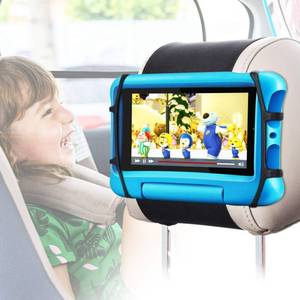 lot 961 image: FANGOR Car Headrest Mount Holder, Tablet Holder for Kids in Back Seats, Anti-Slip Strap and Holding Net,Angle-AdjustableFits All 7 Inch to 12.9 Inch Tablets - Retail $10