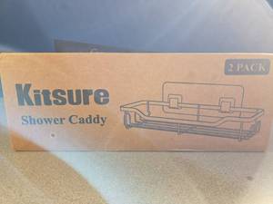 lot 974 image: Kitsure Gold Shower Caddy 2-Pack - Retail $25