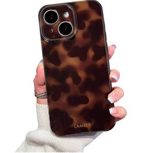 lot 978 image: Cute Phone Case for iPhone 15 Case Amber Leopard Full Camera Protective Slim Shockproof Aesthetic-Brown Amber - Retail $0