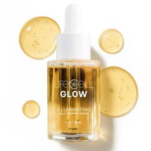 lot 15469 image: LifeCell Glow Self-Tanning Drops for Face & Body, DHA & Squalane Formula, Customizable Tan, Streak-Free, Hydrating, Fragrance-Free, Non-Comedogenic, Safe for All Skin Types, 1 Fl Oz - Retail $119
