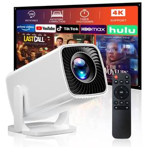 Mini Projector, Portable Projector 4K & Full HD 1080P Support, 270Â° Rotation Outdoor Projector, Movie Projector Compatible with Smartphone, TV Stick, Laptop, PS4, HDMI, USB (No WiFi or Bluetooth) - Retail: $50