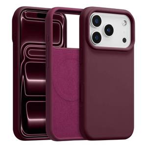 lot 15480 image: UCASONG Magnetic for iPhone 17 Pro Case 6.3, Premium Liquid Silicone Case,Compatible with MagsafeSoft Anti-Scratch Microfiber Lining,Slim Thin Shockproof Phone Cover-Plum - Retail $16