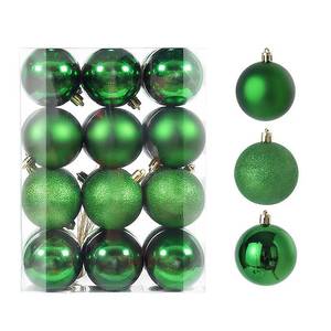 lot 15509 image: PICKBEAU 24ct Mini Christmas Balls Ornaments for Xmas Christmas Tree - Small Shatterproof Decor Hanging Ball for Holiday Wedding Party Decoration 1.18 Inch30mm, Green - Retail $13