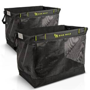lot 15534 image: ONE PIECE Bike Mule - Grocery Pannier Bags - The Ultimate Carrier Baskets for Shopping with Your Bicycle - Pair - Retail $90