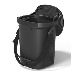 lot 15544 image: Pre Owned Garoopion Leakproof Car Trash Can, 1.9 Gallon Soft Silicone Hanging Garbage Can with Lid, Easy to Clean Vehicle Trash Bin, Suitable for Sedans, SUVs, MPVs & Trucks - Retail $25