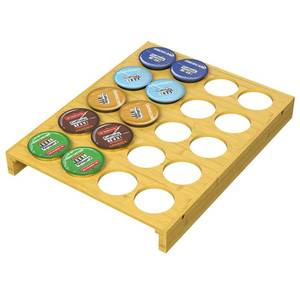 lot 15554 image: PEKER Bamboo Coffee Pod Drawer Organizer, Holder Tray for Coffee Station, Holds 20 Single-Serve Pods, Natural Bamboo Organizer for Kitchen Storage - Retail $8