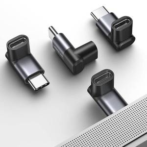 lot 15556 image: JSAUX 90 Degree USB C to USB C Adapter 4-Pack, 100W 40Gbps Data Transfer Right Angle Type-C Adapter for Steam Deck, Switch 2, ROG Ally, iPhone Air, iPhone 151617 Series and More USBC Devices - Grey - Retail $15