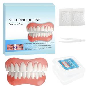 lot 15557 image: Silicone Reline Denture Set for Upper and Lower Teeth, Soft Comfortable Veneers-0203