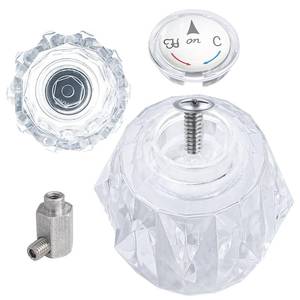 lot 15568 image: Shower Handle Replacement Assembly for RP41661,Shower Knob Replacement Compatible with Delta and Peerless Single Handle Tub Faucets,Universal Shower Handle Replacement,Clear Acrylic - Retail $16