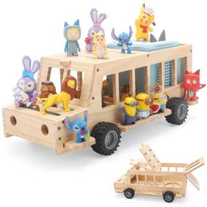 lot 15607 image: Assembly Required RZYLKA for Tonies Box Organizer Shelf Storage, for Tonie Shelf Magnetic, Compatible with Tonie Box 12 Player Tonies Figures Characters, Charger, Display Collection 2030 Characters - Bus - Retail $40