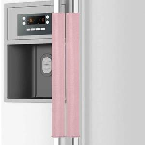 lot 15610 image: Emelivor Pink Refrigerator Door Handle Cover Set of 2 - Kitchen Appliance Handles Replacement Keep Off Fingerprints Food Stains��for Ovens, Dishwashers - Retail $12