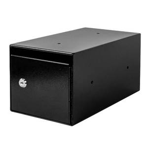 lot 15633 image: EIENHOSHI Steel Cash Drop Box, Money Safe Box with Tamper-Proof Slot, Mountable Cash Box with Lock for Hotels, Apartments - Retail $55