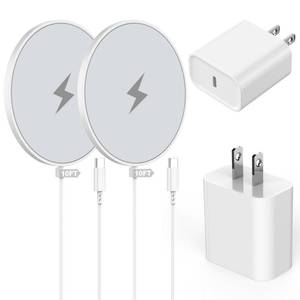 lot 15643 image: Apple MFi CertifiedLong Magnetic Wireless iPhone Charger,10FT Mag Safe Charger Mag-Safe Charging Magnet Charge Pad 10Feet 2Pack for iPhone 17 Pro Max17ProiPhone 16ProMax16Plus15141312AirPods - Retail $39