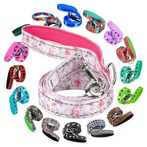 lot 15648 image: EcoBark Dog Leash - Soft & Reflective Comfort Leash with Padded Handle - Safe, Strong, & Durable for Small, Medium or Large Dogs (Floral) - Retail $13