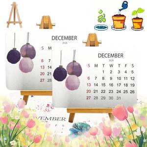 lot 15650 image: 2PC Plantable Seed Calendar 2026, Eco-Friendly Plantable Love Seed Calendar 2026, Perfect Modern Greening Calendars Planner, Month Biodegradable Paper Planner, for Garden and Decor - Retail $18