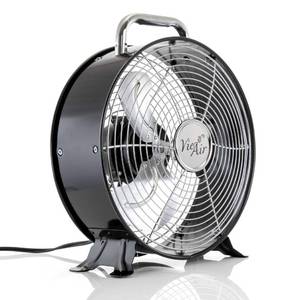 lot 15652 image: Vie Air High Velocity Powerful and Quiet Dual Speed Sleek Design Durable Metal Drum Fan, 12 W - Retail $37