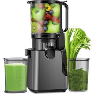 lot 15678 image: Juicer Machines with 5.8 Large Feed Chute, Cold Press Juicer for Whole Vegetables and Fruits 400W, Slow Masticating juicer Easy to Clean Juice Extractor Machine High Juice Yield - Retail $100