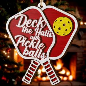 lot 15685 image: Small Damage See Photos V VIBEPY All Over Printed Pickleball Ornament 2025, Pickleball Christmas Ornaments, Pickleball Gift Acessories Christmas 2 Layers Ornaments for Tree Hanging - Retail $8