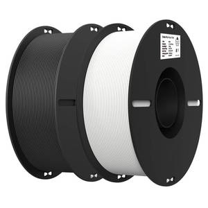 lot 15709 image: Creality 2kg Black & White PLA 1.75mm Filament Bundle for 3D Printing with No-Tangling Strong Bonding and Overhang Performance, Accuracy - 0.02mm - Retail $26