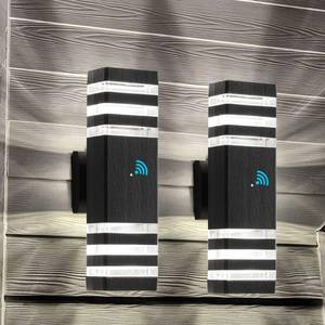 lot 15720 image: ZSMAIKU Modern Outdoor Wall Lights Exterior, Dusk to Dawn Outdoor Lighting, Exterior Light Fixture Warm White 14W IP65 3000K 1200LM Aluminum Porch Lights for House Garage Patio,2 Pack - Retail $70