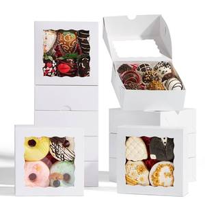 lot 15725 image: JCXGRVC 5x5x2 Inch 20 Pcs Cookies with Window Bakery Boxes Soap Box Chocolate Truffle boxes Macaron Boxes Gift Cake Boxes Treat Boxes for Browine pastries, Dount or gifts goodies Party Favor - Retail $12