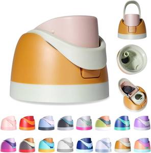 lot 15739 image: Ruzkq Replacement Lid for Owala Freesip, Compatible with Owala Cup 16oz 24oz 32oz 40oz, One Button Water Bottle Top Lid Replacement Accessory, Leakproof, BPA-Free, Khaki - Retail $9