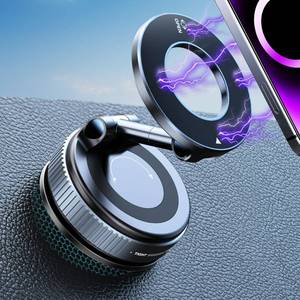 lot 15740 image: snanlen Upgraded 360° Nano Gel Vacuum Magnetic Phone Holder, Car Phone Holder for Magsafe108LBS Strongest Suction & 3000gf Strongest Magnetic, Suction Cup Phone Mount for Carfor iPhone 17 Pro Max - Retail $24