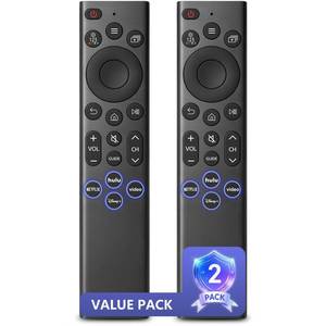 lot 15760 image: Replacement for Samsung TV Remote Control (2-Pack), Universal Remote Compatible with All Samsung 4K 8K UHD FrameCrystalCurvedQLEDOLED Smart TVs - Retail $13