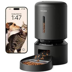 PETLIBRO Automatic Cat Feeder with Camera, 1080P HD Video with Night Vision, 5G WiFi Pet Feeder with 2-Way Audio, Low Food & Blockage Sensor, Motion & Sound Alerts for Cat & Dog Single Tray - Retail: $110