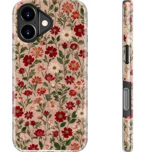 lot 15853 image: Goodon for iPhone 17 Case - Wireless Charging - Dual-Layer Hard Shell & Silicone Cover - Protective Phone Case with Cute Wildflower Designs for Women - Dainty Floral Pattern - Retail $19