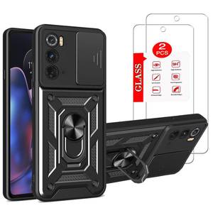 lot 15854 image: Anvzle for Motorola Edge 2022 Case with 2 Pack Glass Screen Protector, for Moto Edge 2022 5G UW Case Dual Layer Protective Heavy Duty Military-Grade Full-Body Shockproof Phone Cover - Retail $7