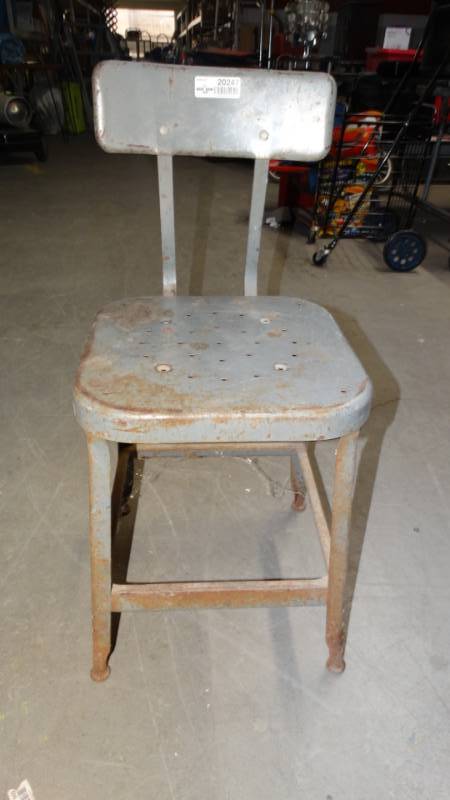 lot 20247 image: Old metal chair