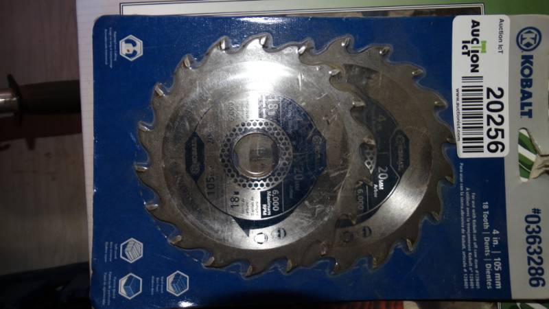 lot 20256 image: Kobalt 4 inch wood blades