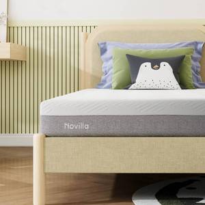 lot 11468 image: Novilla Twin XL Mattress, 6-Inch Gel Memory Foam Mattress for Cool Night Sleep &amp Pressure Relief Medium Firm XL Twin Size in a Box, Bliss