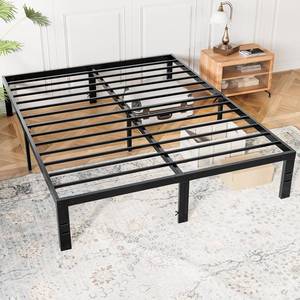lot 11474 image: NEWBULIG Metal Bed Frame - Metal Platform Bed Frame Mattress Foundation with Steel Slat Support, No Box Spring Needed, Storage Space Under Frame, Easy Assembly