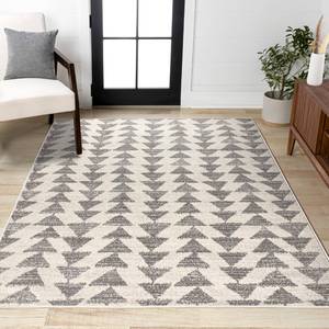 lot 11476 image: JONATHAN Y Aisha Moroccan Triangle Geometric CreamGray Indoor Area Rug, 3x5, Contemporary, Modern, Easy-Cleaning for Living Room, Bedroom, Kitchen, Pet Friendly, Non-Shedding (MOH206B-3)