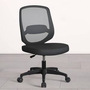 lot 11478 image: Armless Mesh Ergonomic Desk Office Chair Without Arms for Computer Home Height Adjustable Lumbar Support for Small Spaces