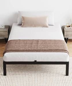 lot 62383 image: IDEALHOUSE 10 Inch Twin Bed Frames with Under Bed Storage, Heavy Duty Mattress Foundation, Easy Assembly, No Box Spring Needed, 75.2 Dx39 Wx10 H Platform Bed for Bedroom, Apartment, Black, Metal