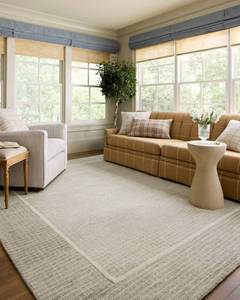 Loloi Chris Loves Julia Briggs Collection, Sage & Ivory, 2'-3" x 3'-9" Accent Rug â Minimal Gritted Design Area Rugs for Living Room Bedroom Entryway & Hallway No Shed High Traffic Home Decor Rug