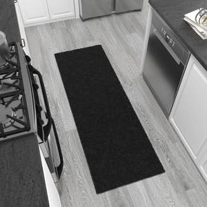 lot 11503 image: Ottomanson 3 x 6 Shaggy Runner Rug - Plush & Cozy Non-Slip Carpet for Bedroom, Living Room, Bathroom & Entryway - Durable & High-Traffic Friendly for Hallways & Dorms, Black