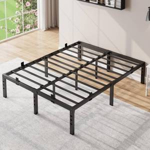 lot 11514 image: Susalt Metal Bed Frame Queen Size, 14 Inch Platform Bed Frame with Storage, Anti-Slip Mattress Foundation No Box Spring Needed, Easy to Assemble, Black, Queen