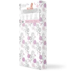 Dream On Me Floral Dreams 5 Firm Fiber Crib & Toddler Mattress (52" L x 28" W), 2-in-1 Dual-Sided Infant & Toddler Support, Waterproof & Stain Resistant, GREENGUARD Gold & JPMA Certified - Rose Pink