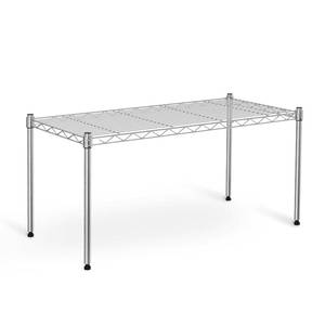 lot 61916 image: Simple Deluxe 1-Tier Shelving Units, 29.92 W x 13.78 D x 14.96 H Steel Wire Rack Storage Shelving Organizer, Chrome