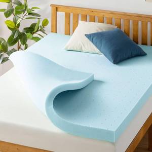 lot 61918 image: Best Price Mattress 4 Inch Ventilated Memory Foam Mattress Topper, Cooling Gel Infusion, CertiPUR-US Certified, Dorm Essentials, Twin XL