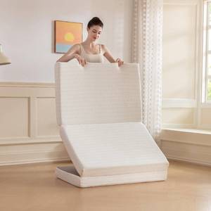 lot 61958 image: MLILY Foldable Mattress, 4 inch Single Tri Fold Memory Foam Mattress Topper, Floor Bed with Washable Cover for Camping, RV Travel and Guest Sleeping Mat, 75  X 25  X 4, White